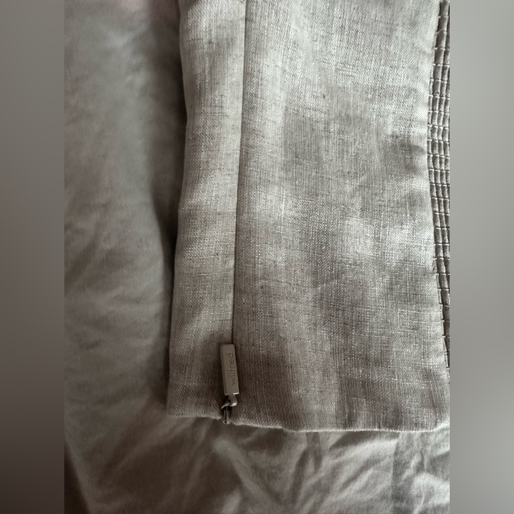 Wilfred Aritzia Organic Linen Halter Crop Top Beige Natural Linen Summer Top 2XS - Picture 6 of 9